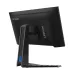 Back of the Lenovo Legion monitor showing the Lenovo and Legion logos, a textured honeycomb stand, and the adjustable mounting mechanism.