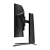 Side view of MSI curved monitor with adjustable stand, textured back, and sleek metallic finish.