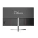 Rear view of PC Power PCGMX27Q120B monitor showing sleek panel, RGB accents and sturdy minimalist stand