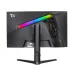 Rear view of Thermaltake TPM-I27FUK monitor showing RGB light bar and textured back panel design