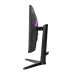 Side view of Thermaltake TPM-I27FUK monitor with slim profile, adjustable stand, and RGB lighting strip