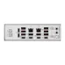 ROG CROSSHAIR X870E GLACIAL rear I/O panel with USB4, HDMI, dual 10G Ethernet, WiFi 7, audio jacks, and BIOS buttons
