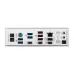 ROG Maximus Z890 Apex rear I/O panel with USB 20Gbps, Thunderbolt, 5G and 10G LAN, audio jacks, and WiFi 7 ports