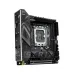 Side view of Asus ROG STRIX B860‑I GAMING WIFI Mini ITX motherboard with ports and ROG branding
