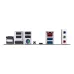 Gigabyte B840M DS3H motherboard rear I/O panel with USB, HDMI, DisplayPort, Ethernet, and audio ports