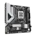 Angled view of GIGABYTE B840M EAGLE WIFI6 Motherboard highlighting labeled connectors, chipset, and onboard WiFi features.