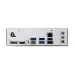 Rear I/O panel of MSI PRO B850M-B GEN4 Motherboard showing DisplayPort, HDMI, USB ports, Ethernet, and audio jacks.