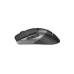 A straight side profile of the black and dark grey A4Tech Fstyler FB50C wireless mouse, showing the side buttons and FStyler logo.