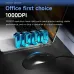 Front view of AJAZZ NJ01 Mouse beside laptop with bold 1000DPI graphic highlighting precise tracking for office use.