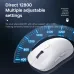 Centered view of AJAZZ NJ07 Mouse with DPI gauge illustrating six-level sensitivity up to 12800 for esports precision.