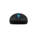 Front view of the ASUS ROG Harpe II Ace Wireless Gaming Mouse showing the scroll wheel and centered DPI indicator accent.