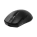 Angled view of black Furycube G1 Mouse with gold logo, side buttons, and USB-C port for wireless charging.