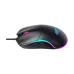 Side view of a black Havit MS1020S gaming mouse with vibrant RGB lighting.