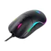 Top view of a black Havit MS1020S gaming mouse with colorful RGB lighting.