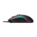 Side view of a black Havit MS1020S gaming mouse with colorful RGB lighting.