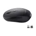 Side view of a black Havit MS50WB wireless mouse with two USB receivers.
