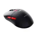 Side view of a black Havit MS59WB gaming mouse with vibrant red buttons.