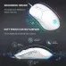 Angled view of Inphic B1 Mouse highlighting ergonomic contours, soft finish, and anti-slip resistant sides.