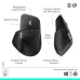 Feature breakdown of Logitech MX Master 4 Mouse highlighting MagSpeed scroll, Quiet Clicks, and Apple device support.