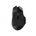 Bottom view of MCHOSE G7 Mouse showing sensor, 3-mode switch, and removable cover for wireless receiver access.
