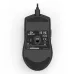 Redragon M724 K1NG Gaming Mouse displayed from a bottom view showing its sensor layout and glide pads