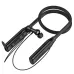 Angled view of Hoco ES62 Plus Neckband showing black control buttons and flexible band with visible branding.