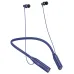 Front angled view of Hoco ES62 Plus Neckband showing blue band with digital battery display reading 100.