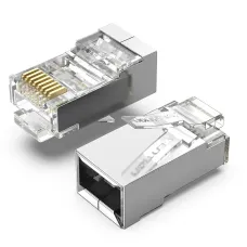 VENTION IDLR0-100 Cat-6A RJ45 FTP Transparert Connector (100 Pcs)