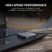 Corsair EX300U 1TB Portable SSD with Type-C cable and MagSafe-compatible design on desk setup