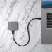 Compact Corsair EX400U portable SSD plugged in with a laptop