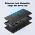 Internal view of the Lexar SL300 Portable SSD highlighting the advanced heat dissipation technology.