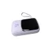 Baseus BS-P1001C 10000mAh Purple Power Bank in side view with Type-C Cable