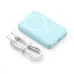 A light blue Baseus PPCXM1030 power bank with a white USB-C cable.