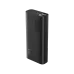 Black BWOO BO-P44 power bank showing its 22.5W fast charging power, textured finish, digital display (100%), and ports.