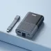 The BWOO BO-P68 power bank with a two-tone gray/black design and a detachable gray Type-C to Lightning cable.
