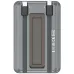 Back view of a gray Verbatim WPBS5in110 with built-in USB-C and Lightning cables.