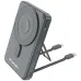 Front view of gray Verbatim WPBS5in110 power bank with wireless charging pad.