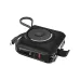 WiWU Wi-P051 portable charger with foldable plug, wireless charging surface, Type-C cable, USB ports, and LED indicator