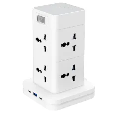 Deli ET763 8 Port 3 Meter Standing Power Strip