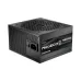 Angled view of Antec NE850 PLATINUM ATX3.1 Power Supply showing ventilation, input socket, and Platinum efficiency label.