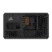 Rear view of Corsair RM650e 650W Gold PSU with honeycomb ventilation, power input, and switch