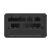 Modular interface view of Corsair RMe Series RM1000e 1000W Power Supply showing labeled ports for motherboard and GPU.