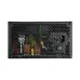 Rear view of power supply showing honeycomb vent, power input socket, switch and internal components visible