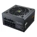 Angled view of Cougar GR750 PSU highlighting modular cable ports, compact design and matte black housing