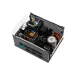 Internal view of DeepCool PS750G 750W Power Supply showing copper coils, capacitors, heat sinks, and modular connectors.