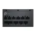Connector panel of MSI PRO A850PL PCIE5 Power Supply showing labeled modular ports for SATA, CPU, PCIe, and ATX.