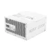 Angled side view of NZXT C1200 80 Plus Gold Full Modular Power Supply White showing vented grill design