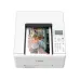 Angled view of Canon i-SENSYS LBP647Cdw Printer printing a vivid color photo with detailed street scene.