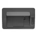 Top-down view of HP Laser 108A Laser Printer featuring input tray and control buttons for easy access and operation.