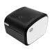 Angled top-front view of the Xprinter XP-423B Thermal Label Printer showing its compact black-and-white design.